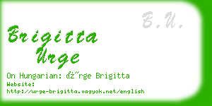 brigitta urge business card